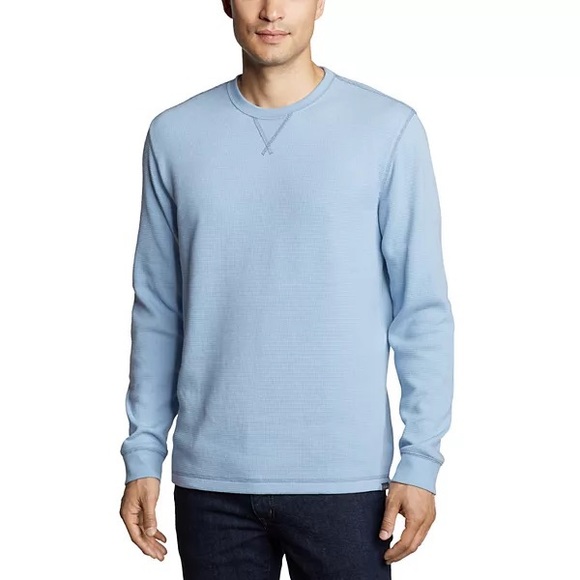 Eddie Bauer Quartz Trail Long-Sleeve Thermal Crewneck Shirt Waffle knit Mens S - Picture 1 of 10